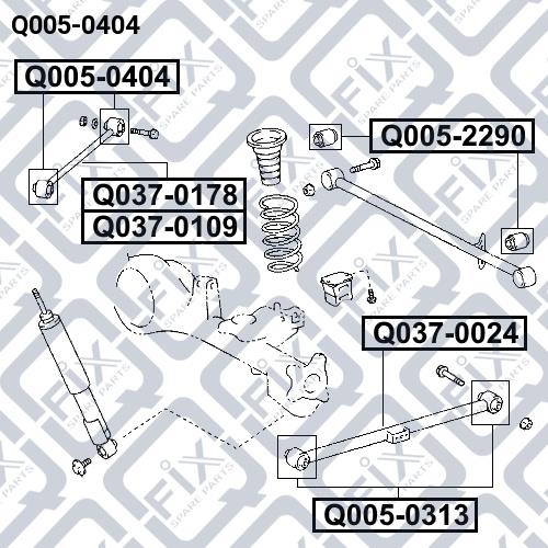 Сайлентблок заднего продольного рычага Q-fix Q005-0404