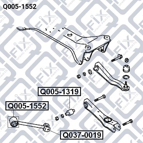 Сайлентблок заднего продольного рычага Q-fix Q005-1552