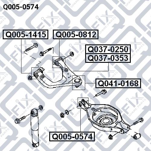 Сайлентблок заднего рычага Q-fix Q005-0574