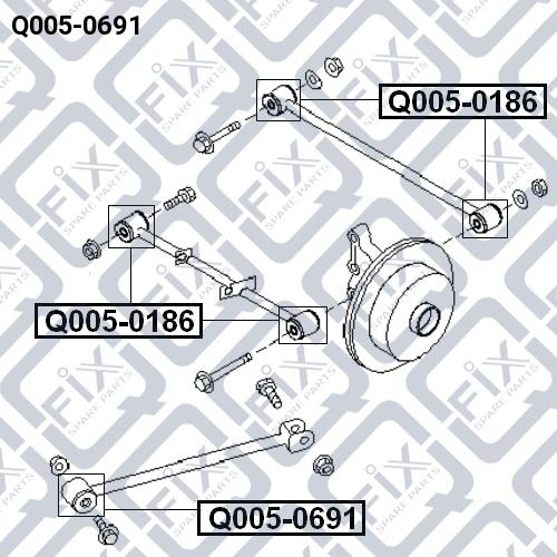 Сайлентблок заднего продольного рычага Q-fix Q005-0691