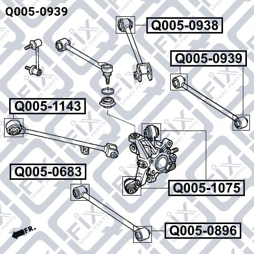 Q-fix Сайлентблок заднего поперечного рычага – цена 231 UAH