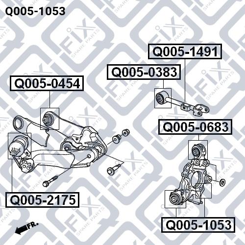 Сайлентблок задней цапфы Q-fix Q005-1053