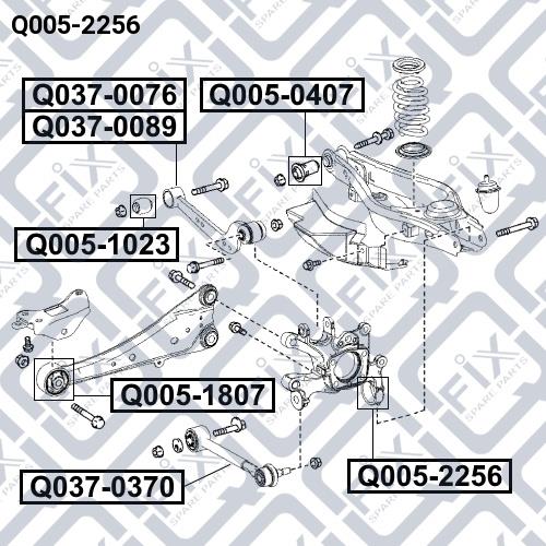 Сайлентблок задней цапфы Q-fix Q005-2256