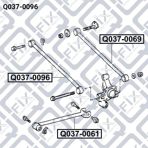 Важіль задній поперечний Q-fix Q037-0096