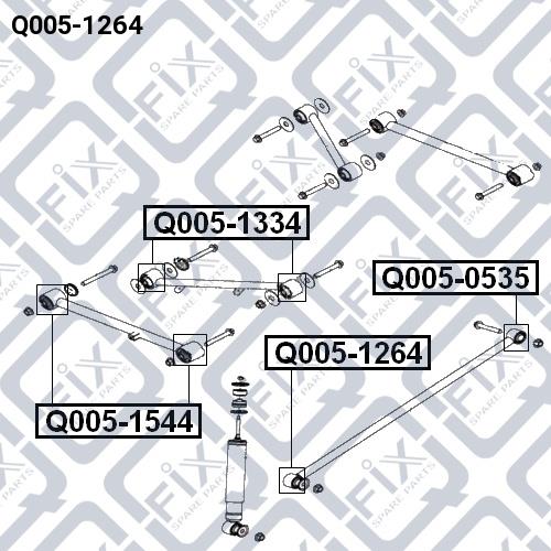 Сайлентблок заднего поперечного рычага Q-fix Q005-1264