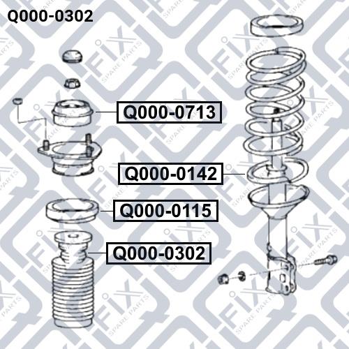 Пыльник амортизатора Q-fix Q000-0302