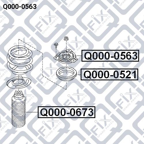 Опора стойки амортизатора Q-fix Q000-0563