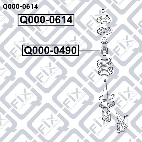 Опора переднего амортизатора Q-fix Q000-0614