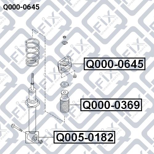Опора заднього амортизатора Q-fix Q000-0645