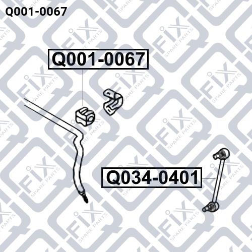 Втулка стабилизатора заднего Q-fix Q001-0067