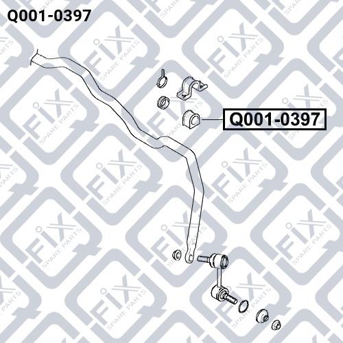 Втулка стабилизатора переднего Q-fix Q001-0397