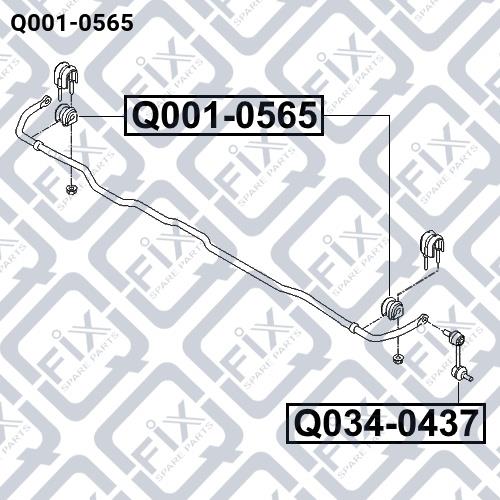 Втулка стабилизатора заднего Q-fix Q001-0565