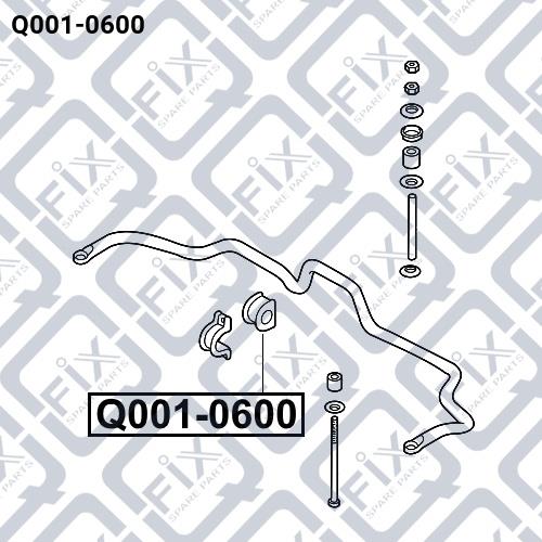Втулка стабилизатора заднего Q-fix Q001-0600