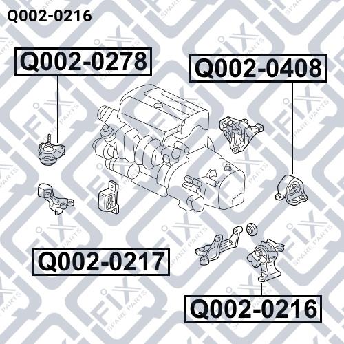 Подушка двигуна Q-fix Q002-0216