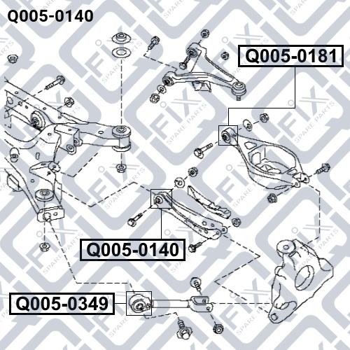Сайлентблок заднего рычага Q-fix Q005-0140
