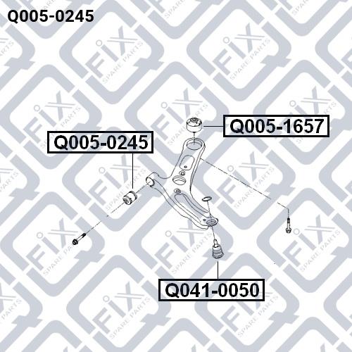 Сайлентблок переднего нижнего рычага Q-fix Q005-0245
