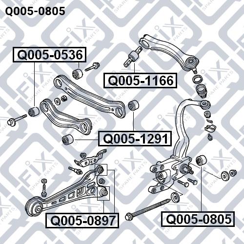 Сайлентблок заднего амортизатора Q-fix Q005-0805