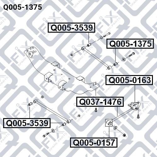 Сайлентблок заднего поперечного рычага Q-fix Q005-1375