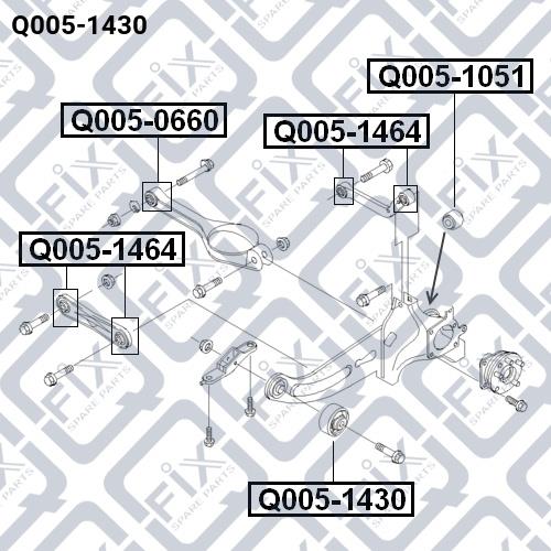 Сайлентблок заднего продольного рычага Q-fix Q005-1430