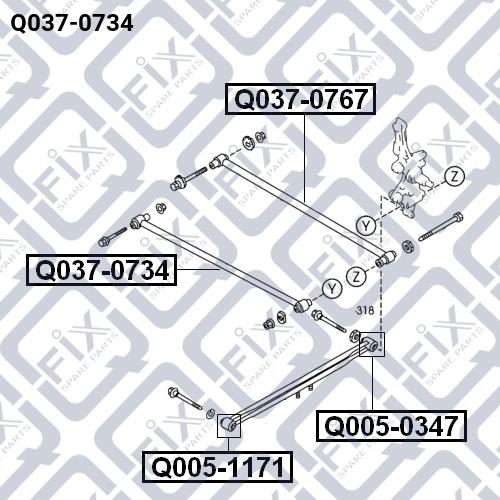 Важіль підвіски Q-fix Q037-0734