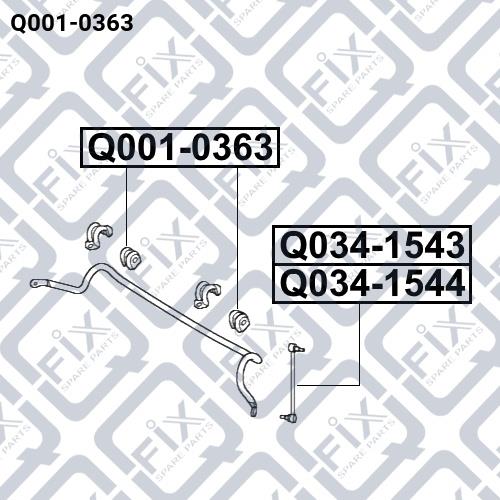 Втулка стабілізатора переднього Q-fix Q001-0363