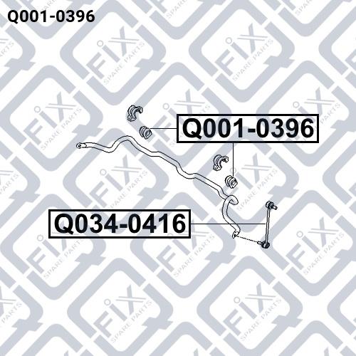 Втулка стабилизатора переднего Q-fix Q001-0396
