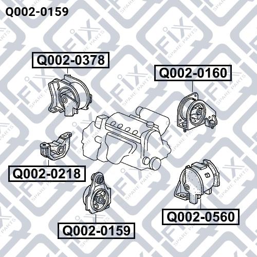 Подушка двигателя Q-fix Q002-0159