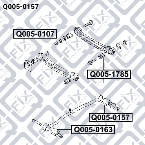 Сайлентблок заднего продольного рычага Q-fix Q005-0157