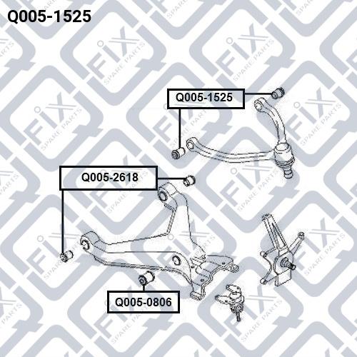 Сайлентблок переднего верхнего рычага Q-fix Q005-1525