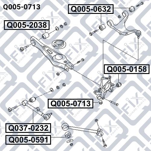 Сайлентблок задней цапфы Q-fix Q005-0713