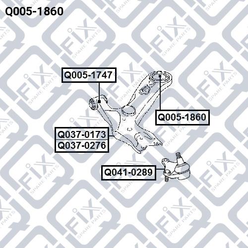 Сайлентблок переднего рычага задний Q-fix Q005-1860