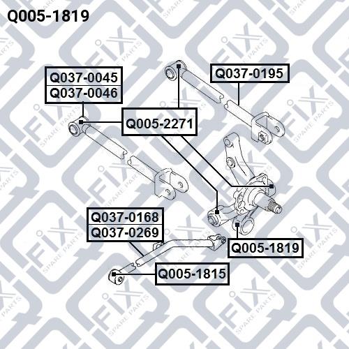 Сайлентблок задней цапфы Q-fix Q005-1819