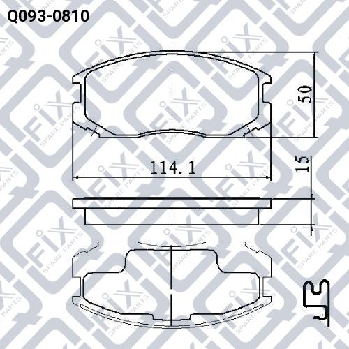 Тормозные колодки дисковые, комплект Q-fix Q093-0810