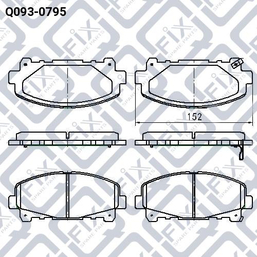 Тормозные колодки дисковые, комплект Q-fix Q093-0795