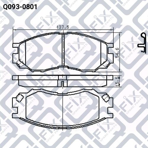 Тормозные колодки дисковые, комплект Q-fix Q093-0801