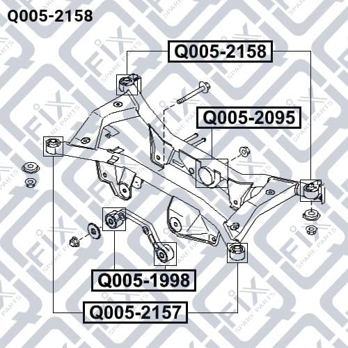 Сайлентблок задней балки Q-fix Q005-2158