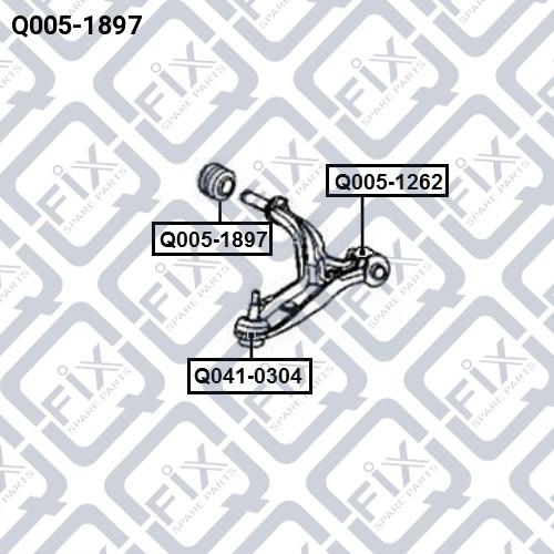Сайлентблок переднего рычага задний Q-fix Q005-1897