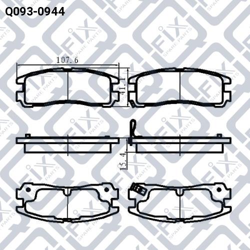 Тормозные колодки дисковые, комплект Q-fix Q093-0944