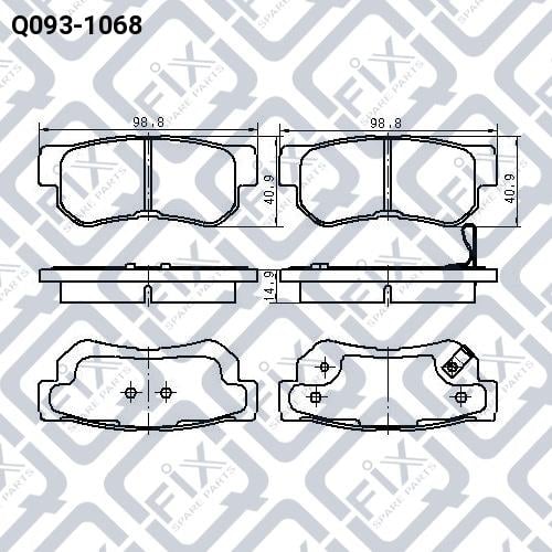 Тормозные колодки дисковые, комплект Q-fix Q093-1068