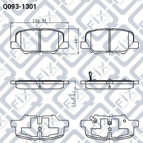 Тормозные колодки дисковые, комплект Q-fix Q093-1301