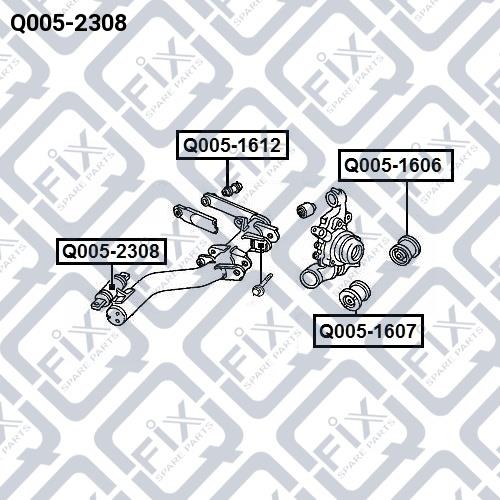 Сайлентблок заднего рычага Q-fix Q005-2308