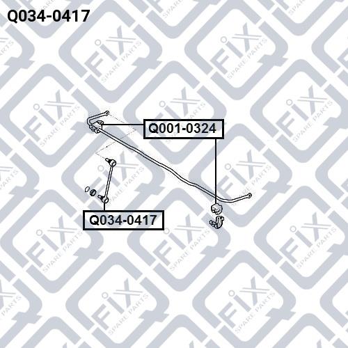 Стойка стабилизатора заднего Q-fix Q034-0417