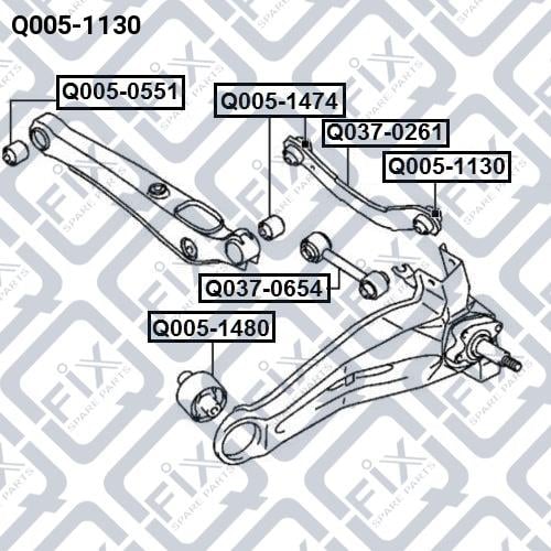 Сайлентблок задней продольной тяги Q-fix Q005-1130