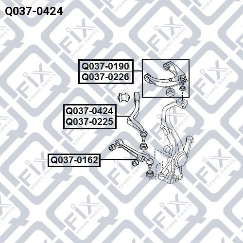 Рычаг подвески передний нижний правый Q-fix Q037-0424