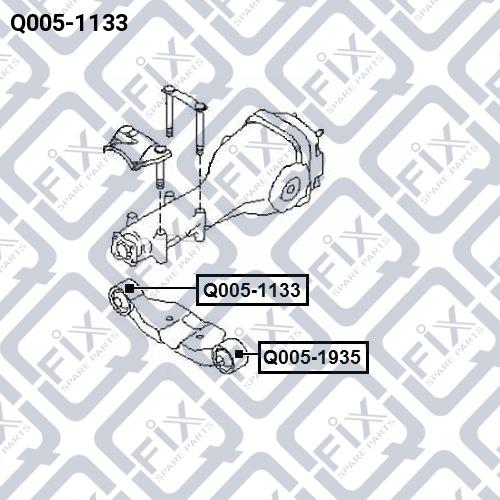 Сайлентблок редуктора заднего моста Q-fix Q005-1133
