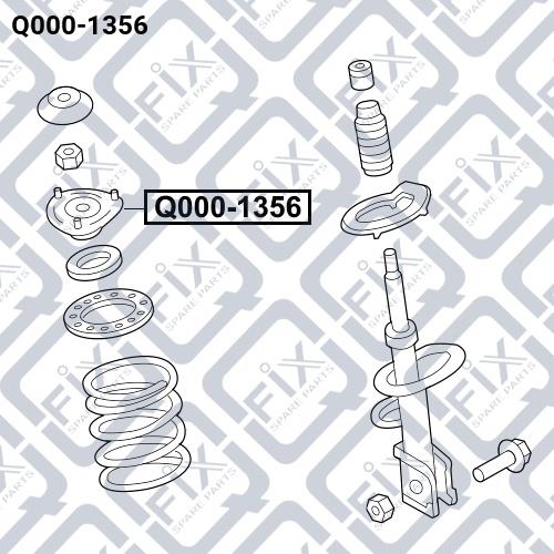 Опора переднього амортизатора Q-fix Q000-1356
