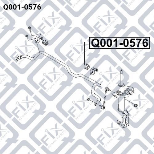 Втулка стабилизатора переднего Q-fix Q001-0576