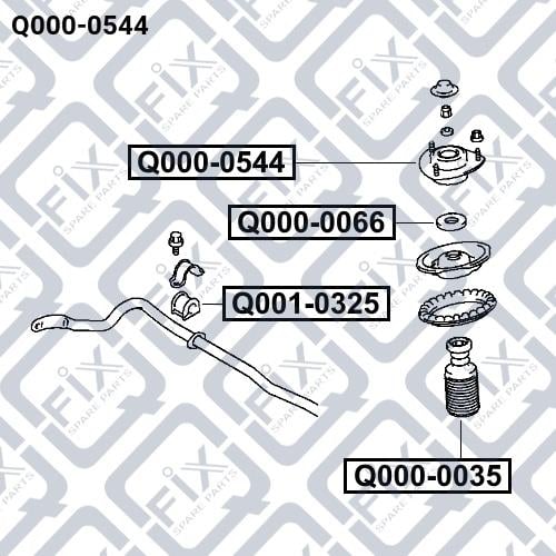 Q-fix Q000-0544 Опора переднього амортизатора Q0000544: Приваблива ціна - Купити в Україні на EXIST.UA! Q0000544 Q-fix Опора переднього амортизатора