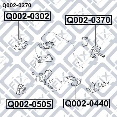 Q-fix Q002-0370 Подушка двигуна Q0020370: Приваблива ціна - Купити в Україні на EXIST.UA! Q0020370 Q-fix Подушка двигуна