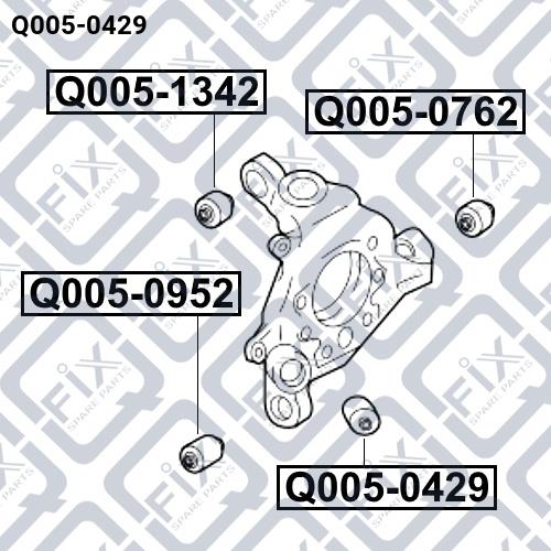 Q-fix Q005-0429 Сайлентблок задней цапфы Q0050429: Отличная цена - Купить в Украине на EXIST.UA! Q0050429 Q-fix Сайлентблок задней цапфы